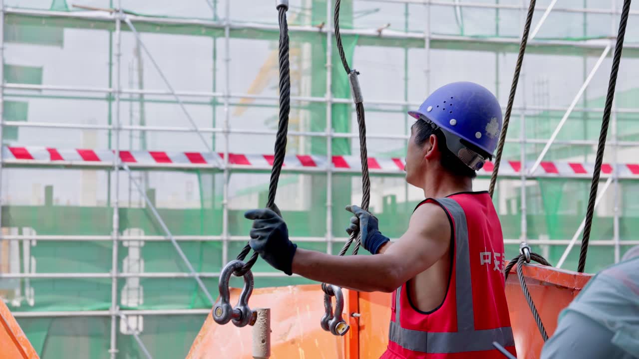 A worker on a construction site